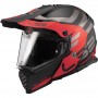Мотошолом  LS2 MX436 PIONEER EVO ADVENTURER MATT BLACK RED 2022