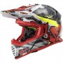 Мотошолом LS2 MX437 FAST EVO CRUSHER BLACK RED