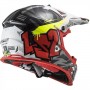 Мотошолом LS2 MX437 FAST EVO CRUSHER BLACK RED