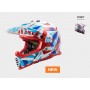 Мотошолом LS2 MX437 FAST EVO FUNKY RED WHITE