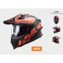 Мотошолом  MX701 ALTER MATT BLACK ORANGE 2021