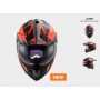 Мотошолом  MX701 ALTER MATT BLACK ORANGE 2021