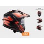 Мотошолом  MX701 ALTER MATT BLACK ORANGE 2021
