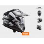 Мотошолом  MX701 ALTER MATT BLACK WHITE 2021