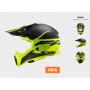 Мотошолом  LS2 MX437 FAST EVO ROAR BLACK H-V YELLOW 2020