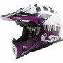 Мотошолом LS2 MX437 FAST EVO XCODE WHITE VIOLET