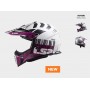 Мотошолом LS2 MX437 FAST EVO XCODE WHITE VIOLET
