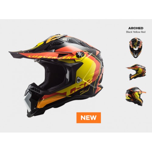 Мотошолом LS2 MX700 SUBVER EVO ARCHED BLACK YELOW RED img