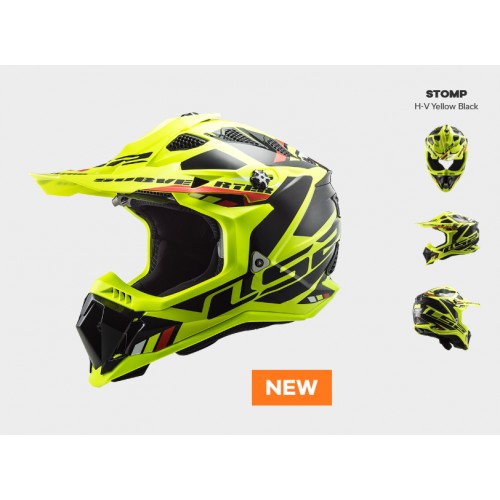 Мотошолом LS2 MX700 subverter evo stomp YELLOW BLACK img