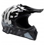 Мотошолом IMX Racing FMX-02 - Чорний, Білий, Сірий, Металік