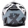 Мотошолом IMX Racing FMX-02 - Чорний, Білий, Сірий, Металік