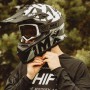 Мотошолом IMX Racing FMX-02 - Чорний, Білий, Сірий, Металік