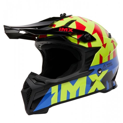Мотошолом IMX Racing FMX-022 - Чорний, Жовтий, Синій, Червоний img