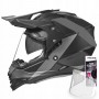 Мотошолом NOX N312 Block Noir mat - Titanium / Matt black - Titanium + Пінлок