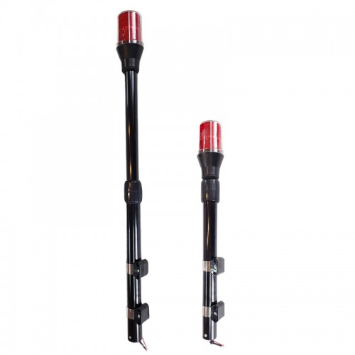 Телескопічна світлодіодна сигнальна лампа, оранжеве + синє скло img