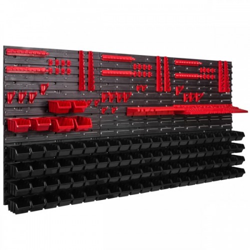 Панель органайзер для гаражу 172х78 см з гачками та 94 кювети img