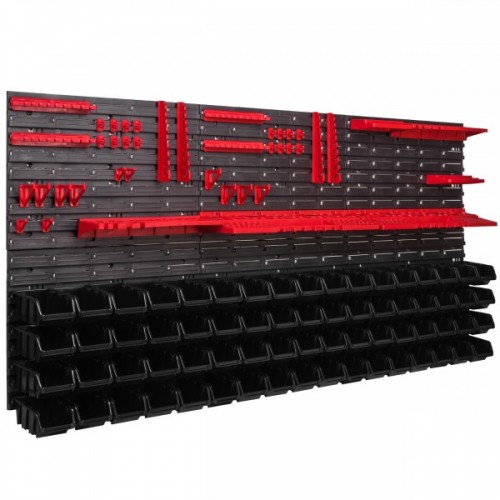 Панель органайзер для гаражу 172х78 см з гачками та 68 кювет img