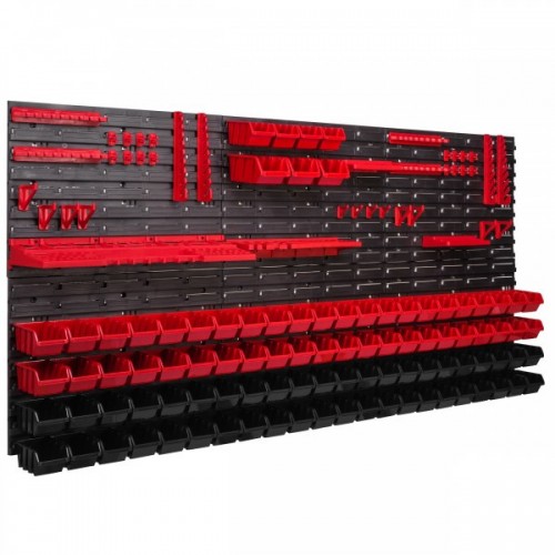 Панель органайзер для гаражу 172х78 см з гачками та 95 кювет img