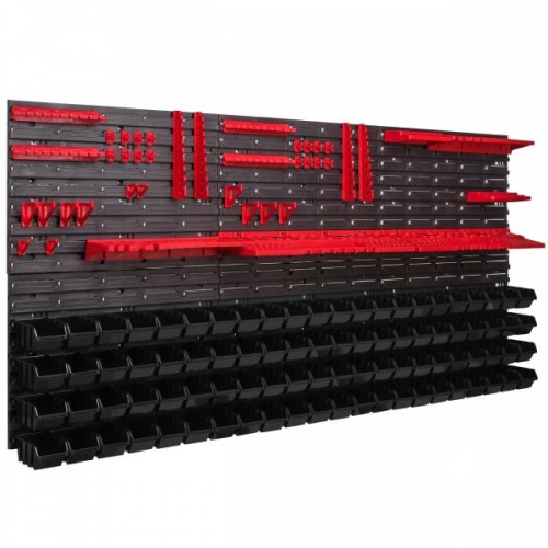 Панель органайзер для гаражу 172х78 см з гачками та 88 кювет img