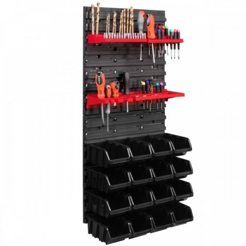 Панель органайзер для гаражу 39х78 см з гачками та 16 кювет img