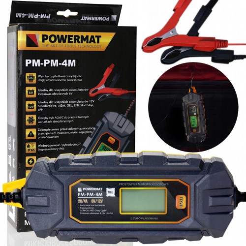 Зарядний пристрій мікропроцесорний Powermat 4A 6V 12V для AGM акумуляторів img
